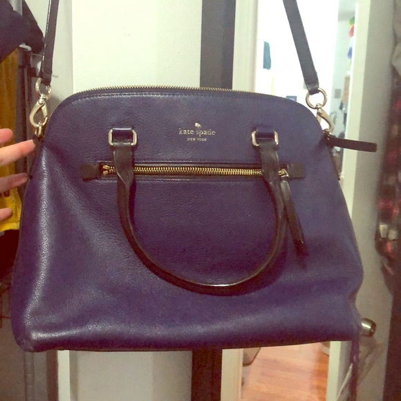 kate spade Handbags - Navy KATE SPADE crossbody bowling bag!